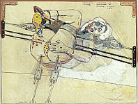 (Fu�verschr�nkte, h�ngende) unter anderem Fischmaulverstrebte (platinblond)